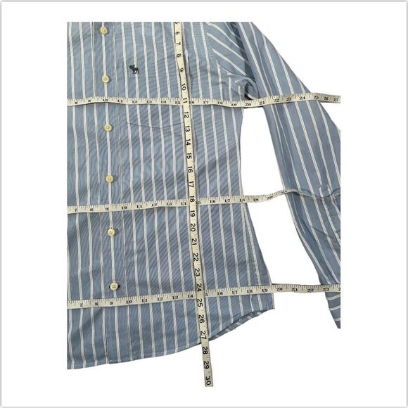 Abercrombie & Fitch Long Sleeve Button Up Men’s Sz S Striped Collared Muscle Fit - Picture 10 of 13